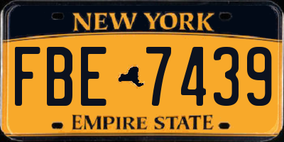NY license plate FBE7439
