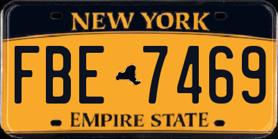 NY license plate FBE7469
