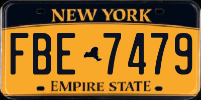 NY license plate FBE7479