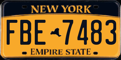NY license plate FBE7483