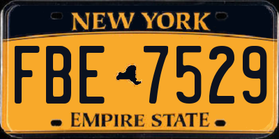 NY license plate FBE7529