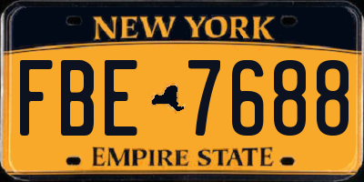 NY license plate FBE7688