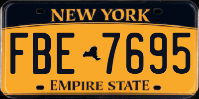 NY license plate FBE7695