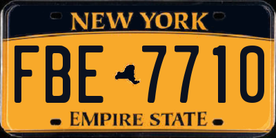 NY license plate FBE7710