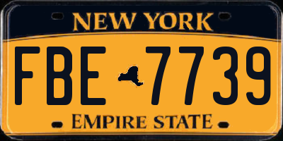 NY license plate FBE7739