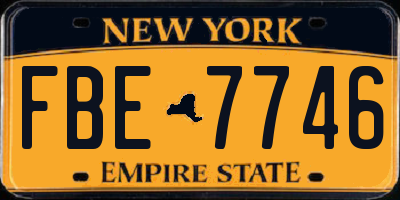 NY license plate FBE7746