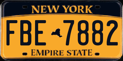 NY license plate FBE7882