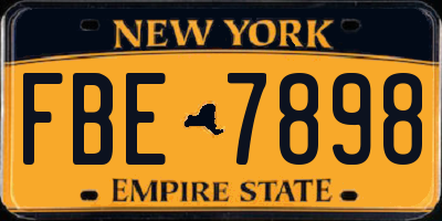 NY license plate FBE7898
