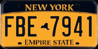 NY license plate FBE7941