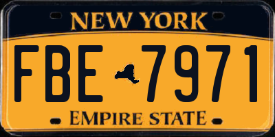 NY license plate FBE7971