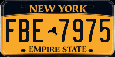 NY license plate FBE7975