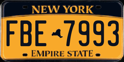 NY license plate FBE7993