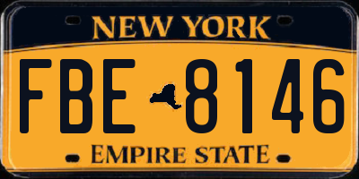 NY license plate FBE8146