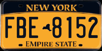 NY license plate FBE8152