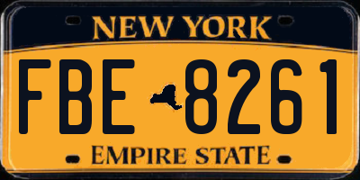 NY license plate FBE8261
