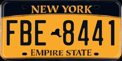 NY license plate FBE8441