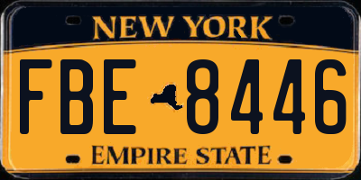 NY license plate FBE8446