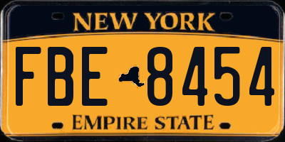 NY license plate FBE8454