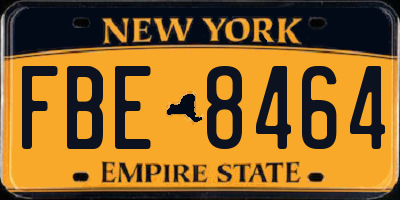 NY license plate FBE8464