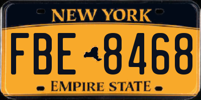 NY license plate FBE8468