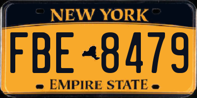 NY license plate FBE8479