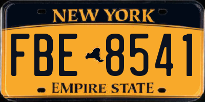 NY license plate FBE8541