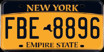 NY license plate FBE8896