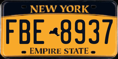 NY license plate FBE8937