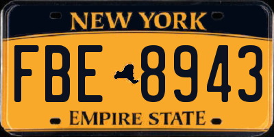 NY license plate FBE8943