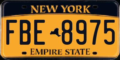 NY license plate FBE8975