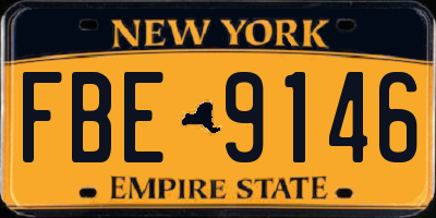NY license plate FBE9146