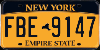 NY license plate FBE9147