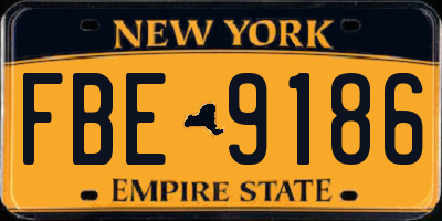NY license plate FBE9186