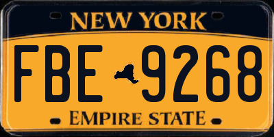 NY license plate FBE9268