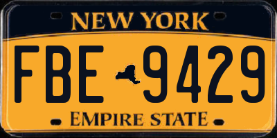 NY license plate FBE9429
