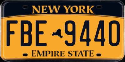 NY license plate FBE9440