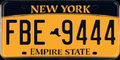 NY license plate FBE9444