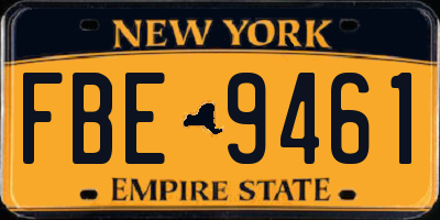 NY license plate FBE9461