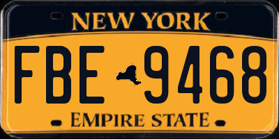 NY license plate FBE9468