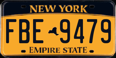 NY license plate FBE9479