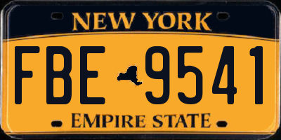 NY license plate FBE9541