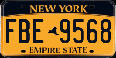 NY license plate FBE9568