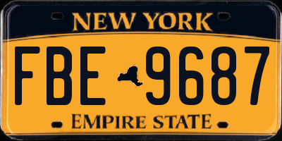 NY license plate FBE9687