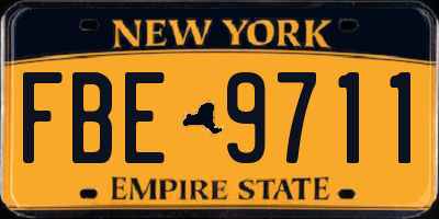 NY license plate FBE9711