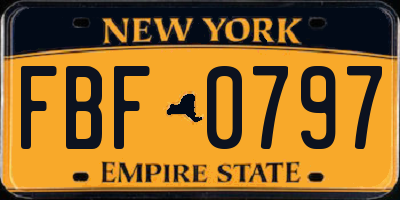NY license plate FBF0797