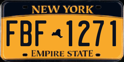 NY license plate FBF1271
