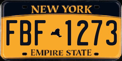 NY license plate FBF1273