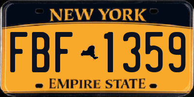 NY license plate FBF1359