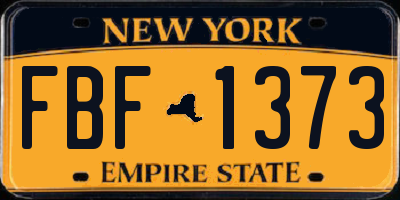 NY license plate FBF1373