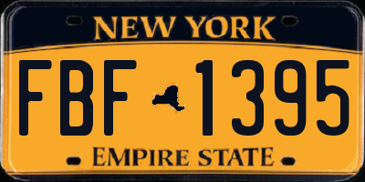 NY license plate FBF1395